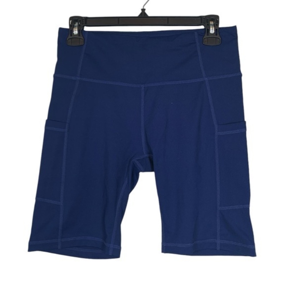 Baleaf Blue Bike Gym Activewear Athleisure Pocket Shorts Size Med EUC #7780